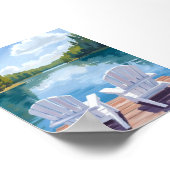 Sebago Lake Maine | Adirondack Stoelschilderij Poster (Hoek)