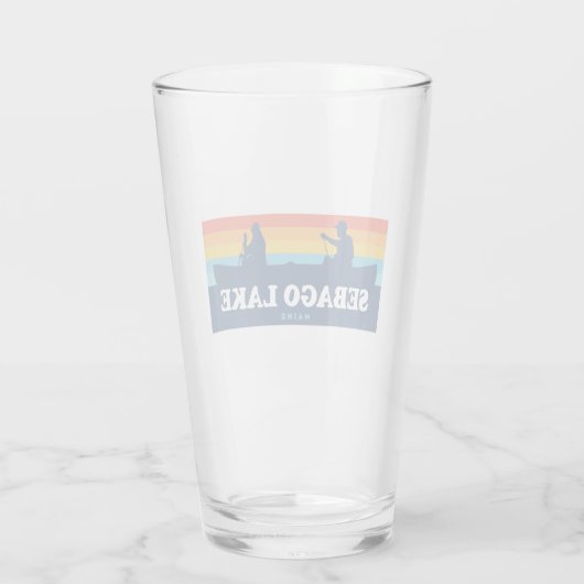 Sebago Lake Maine Canoe Glas (Achterkant)