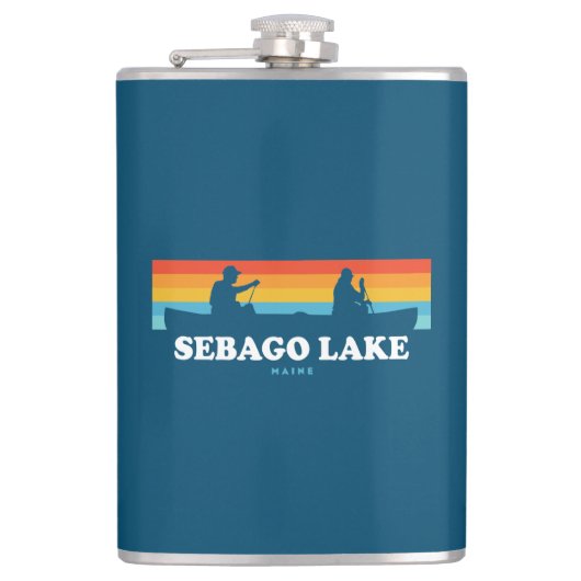 Sebago Lake Maine Canoe Heupfles (Voorkant)
