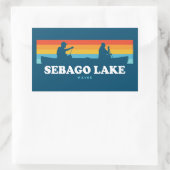 Sebago Lake Maine Canoe Rechthoekige Sticker (Tas)
