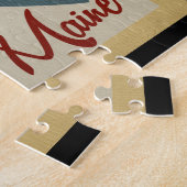 Sebago Lake Maine Fish Vintage Travel Legpuzzel (Zijkant)