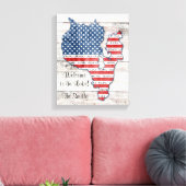 Sebago Lake Maine Kaart Canvas Kunst (Insitu (Woonkamer))