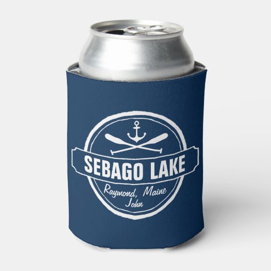 SEBAGO LAKE MAINE PERSONALISEERDE STAD EN NAAM BLIKJESKOELER (Blikje Voorkant)