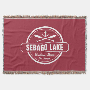 SEBAGO LAKE MAINE PERSONALISEERDE STAD EN NAAM DEKEN