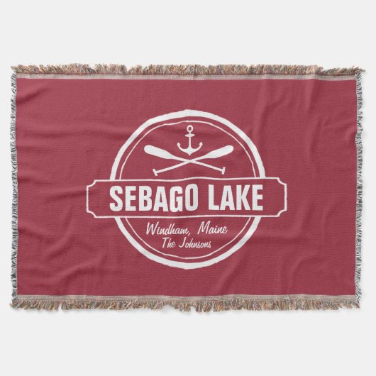 SEBAGO LAKE MAINE PERSONALISEERDE STAD EN NAAM DEKEN (Voorkant)