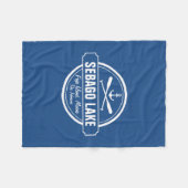 SEBAGO LAKE MAINE PERSONALISEERDE STAD EN NAAM FLEECE DEKEN (Voorkant (Horizontaal))