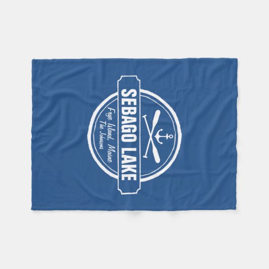 SEBAGO LAKE MAINE PERSONALISEERDE STAD EN NAAM FLEECE DEKEN (Voorkant (Horizontaal))