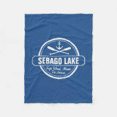 SEBAGO LAKE MAINE PERSONALISEERDE STAD EN NAAM FLEECE DEKEN (Voorkant)
