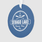 SEBAGO LAKE MAINE PERSONALISEERDE STAD EN NAAM ORNAMENT (voorkant)