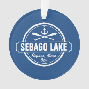 SEBAGO LAKE MAINE PERSONALISEERDE STAD EN NAAM ORNAMENT