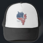 Sebago Lake Maine Pet<br><div class="desc">Show je Sebago Lake,  Maine en USA trots met dit pet,  voorzien van Amerikaanse vlag graphics.  Rode,  witte en blauwe sterren en strepen vullen de omtrek van een Sebago Lake Map.  Een groot pet voor je vierde juli-feest of het alledaagse kamp of meer leven.</div>