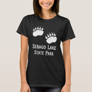 Sebago Lake State Park Maine Beer Paw Claws Campin T-shirt