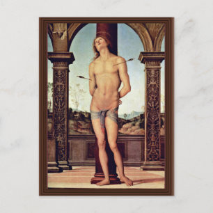 Sebastian by Perugino Pietro (beste kwaliteit) Briefkaart