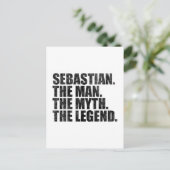 Sebastian de man de mythe de legende briefkaart (Staand voorkant)