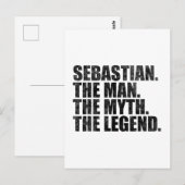 Sebastian de man de mythe de legende briefkaart (Voorkant / Achterkant)