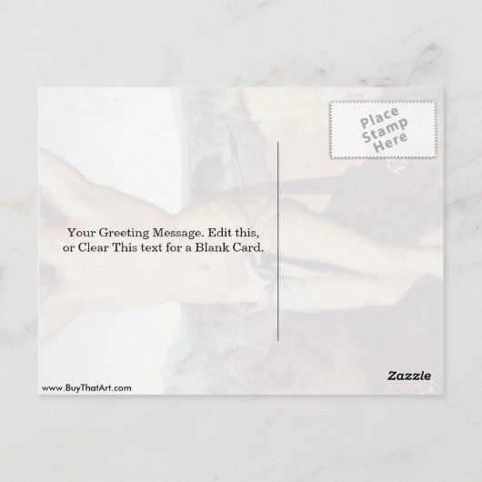 Sebastian door Pietro Perugino Briefkaart (Achterkant)