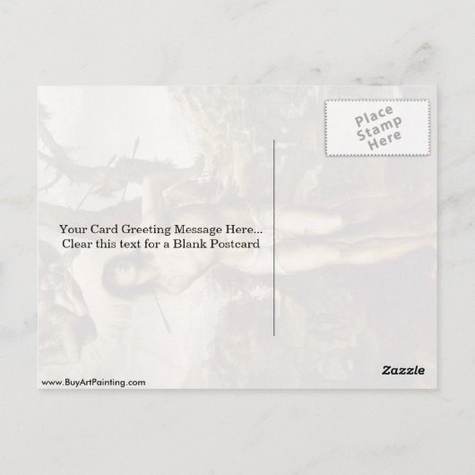 Sebastian en Madonna met heiligen van Sodoma Briefkaart (Achterkant)