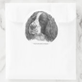 Sebastian, English Springer Spaniel Ronde Sticker (Tas)