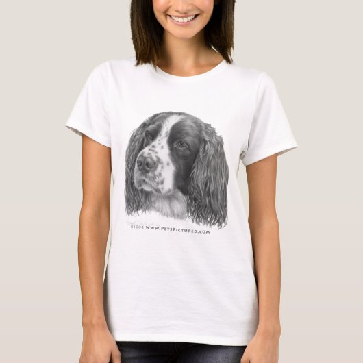 Sebastian, English Springer Spaniel T-shirt (Voorkant)