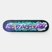 SEBASTIAN Gepersonaliseerd Graffiti Skateboard (Horizontaal)