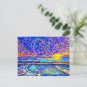 Sebastian Inlet Cotton Snoep Sky Briefkaart (Staand voorkant)