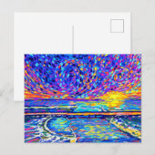 Sebastian Inlet Cotton Snoep Sky Briefkaart (Voorkant / Achterkant)