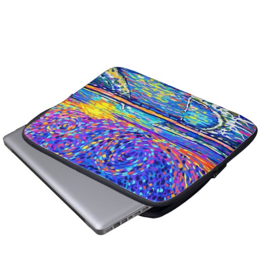 Sebastian Inlet Cotton Snoep Sky Laptop Sleeve (Voorkant onderkant)