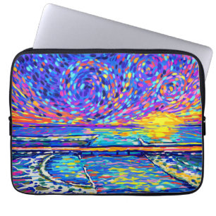Sebastian Inlet Cotton Snoep Sky Laptop Sleeve