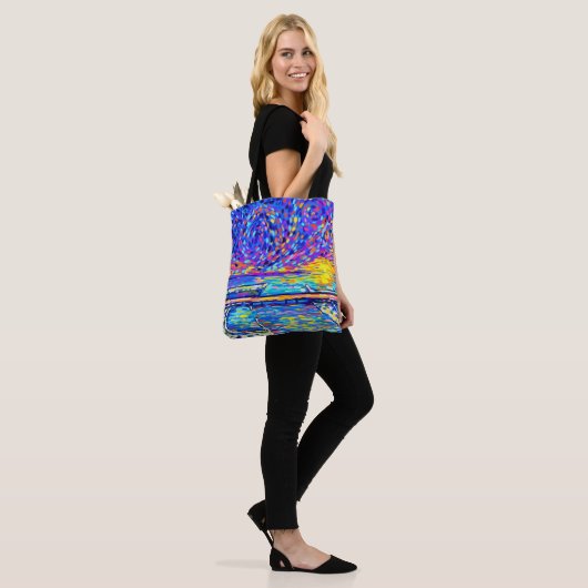 Sebastian Inlet Cotton Snoep Sky Tote Bag (Op model)