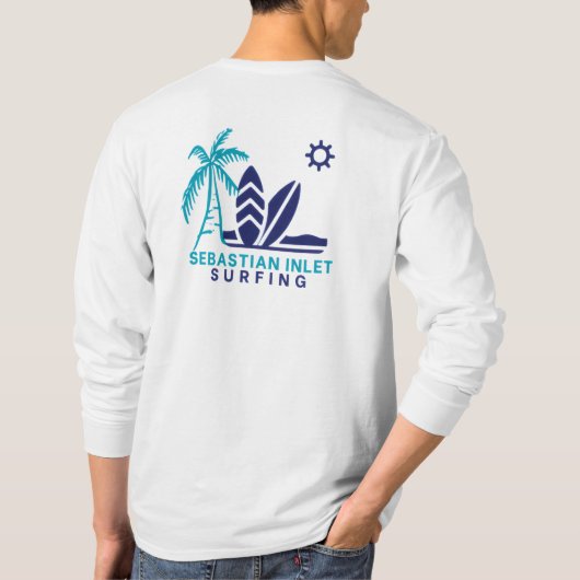 Sebastian Inlet Surfing Melbourne Beach FL T-shirt (Achterkant)
