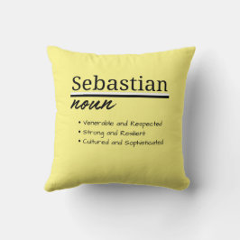 Sebastian, jongen gepersonaliseerde naam definitie kussen