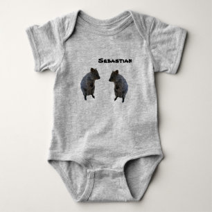 Sebastian Naam Met 2 Aussie Quokka, Baby Bodysuit