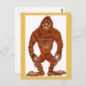 Sebastian sasquach, bigfoot yeti briefkaart (Voorkant / Achterkant)