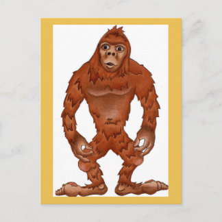 Sebastian sasquach, bigfoot yeti briefkaart
