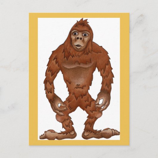 Sebastian sasquach, bigfoot yeti briefkaart (Voorkant)