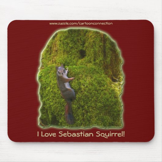 SEBASTIAN SQUIRREL KINDER cadeaus Muismat (Voorkant)