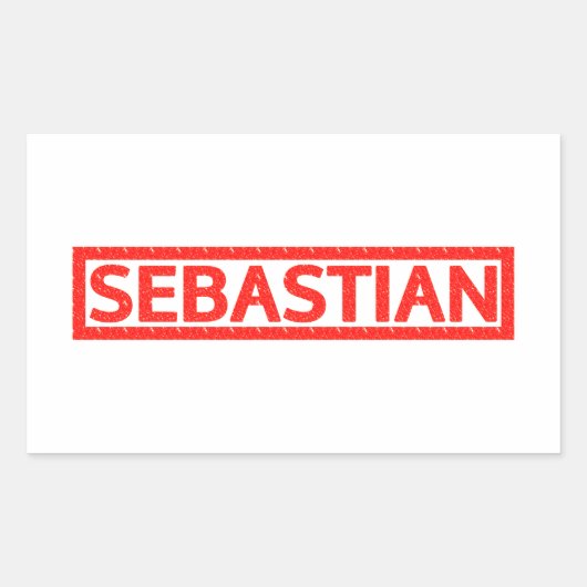 Sebastian Stamp Rechthoekige Sticker (Voorkant)