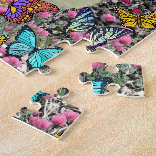 Sebastian the Welsh Corgi in Butterflies Legpuzzel (Zijkant)