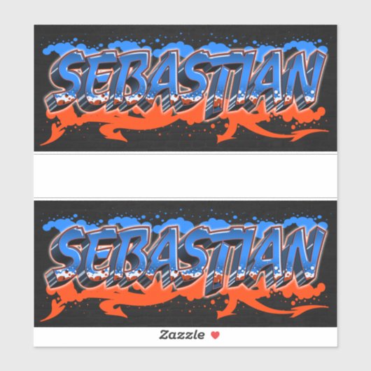 Sebastian Vorname Name Graffiti Aufkleber Sticker (Vel)