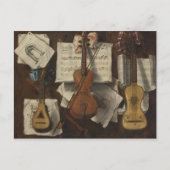 Sebastiano Lazzari Trompe - Violin en Muzieknoten Briefkaart (Voorkant)