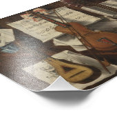 Sebastiano Lazzari Trompe - Violin en Muzieknoten Foto Afdruk (Hoek)