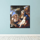 Sebastiano Ricci De Heilige Familie met Angels Canvas Afdruk (Insitu (Houten vloer))