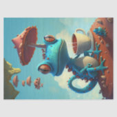 Sebastian's ochtendkoffie, hagedis tissuepapier (Voorkant)