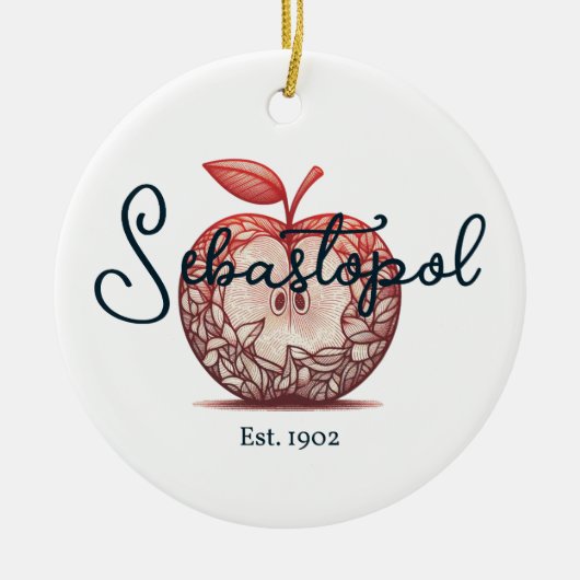Sebastopol California Gravenstein Apple Fair Keramisch Ornament (Voorkant)