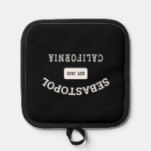 Sebastopol California Sonoma Apple Classic Zwart Pannenlap (Voorkant)