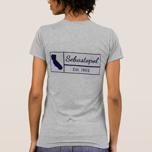 Sebastopol California Sonoma Gravenstein Appel T-shirt (Achterkant)