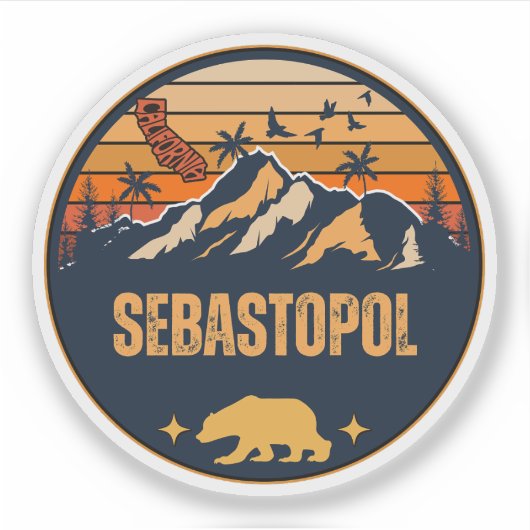 Sebastopol, Californië Sticker (Voorkant)