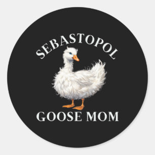 Sebastopol Goose Mom Ronde Sticker