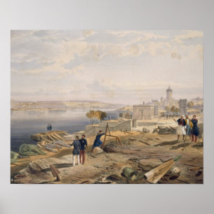 Sebastopol uit de achterkant van Fort Nicholas, bo Poster