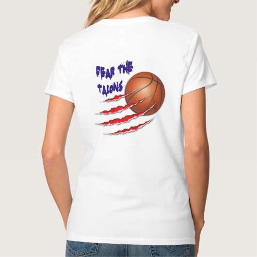 SEBC Angst voor de Talons Lady V-nek T-shirt (Achterkant)